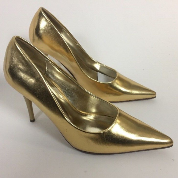 Pump heels metalic Gold size 7 - Picture 3 of 8